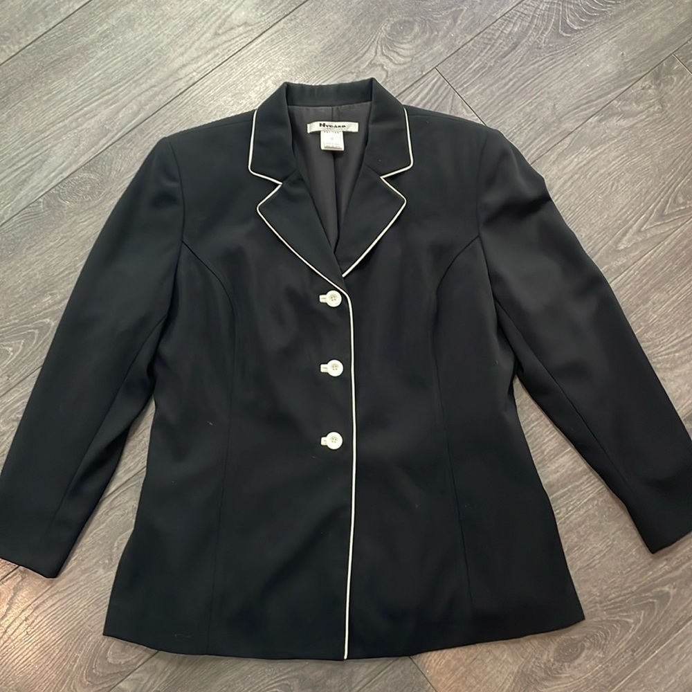 VTG Nygard petites black & white blazer size 12